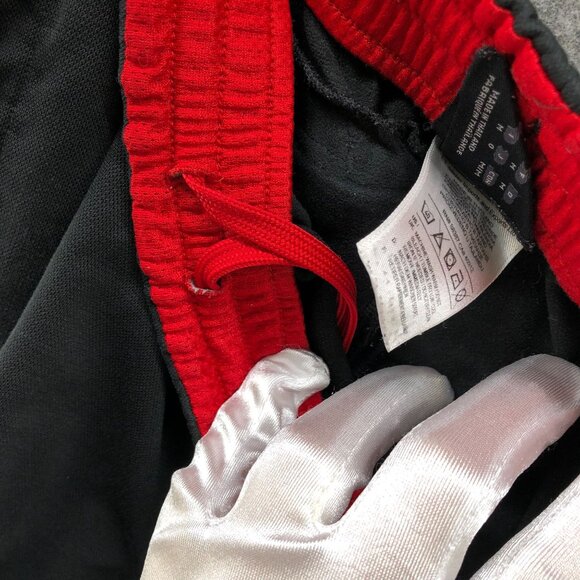 Adidas Black Track Pants Mens M Straight Leg Sweatpant Zip Pockets Drawstring - Picture 6 of 12